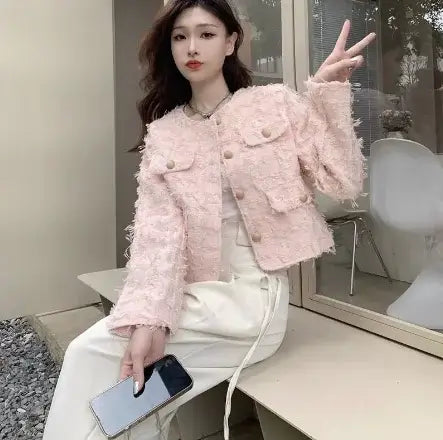 Retro Crochet Flower Tassel Cardigan - Lunara